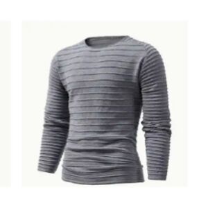 Men's Stylish Knitted Ribbed Pullover